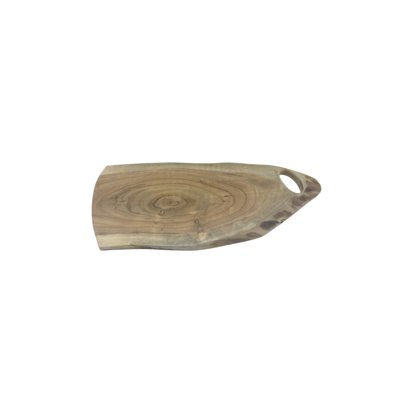 OVAL TRAY ACACIA HOLE NATURAL
