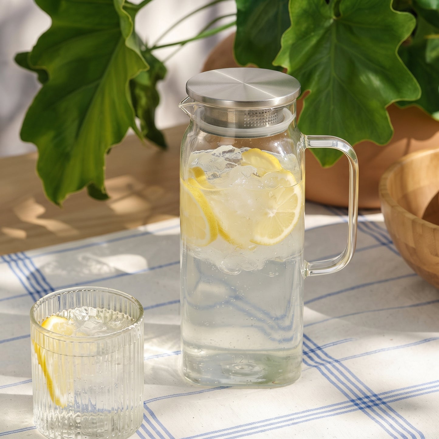 PITCHER BOROSILICATE STEEL COVER