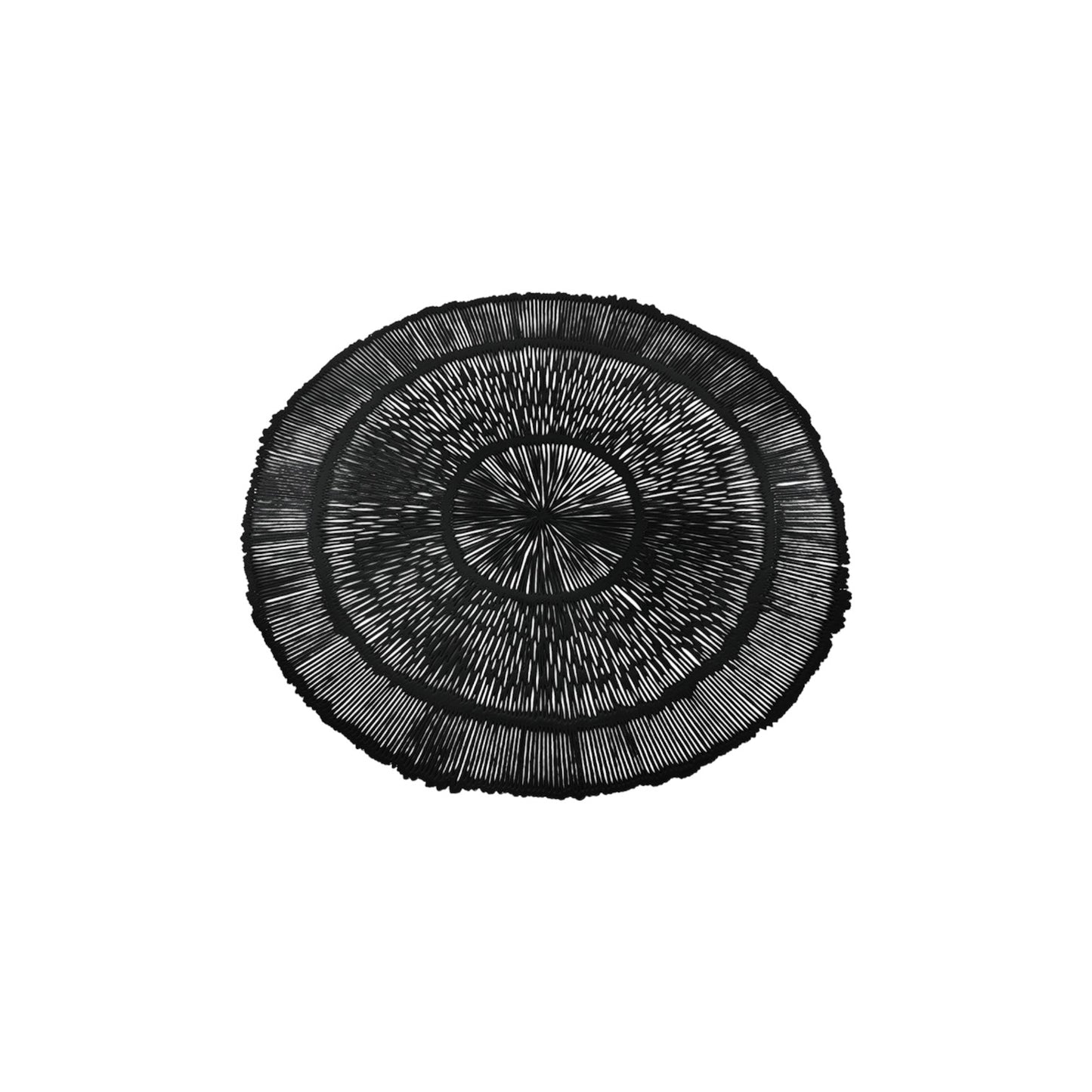 PLACEMAT STRIPES RING Ø 38 CM BLACK