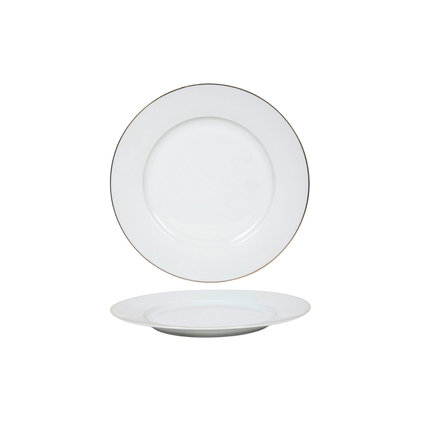 PLATE 27 CM WHITE AND GOLD EDGE SUPER WHITE