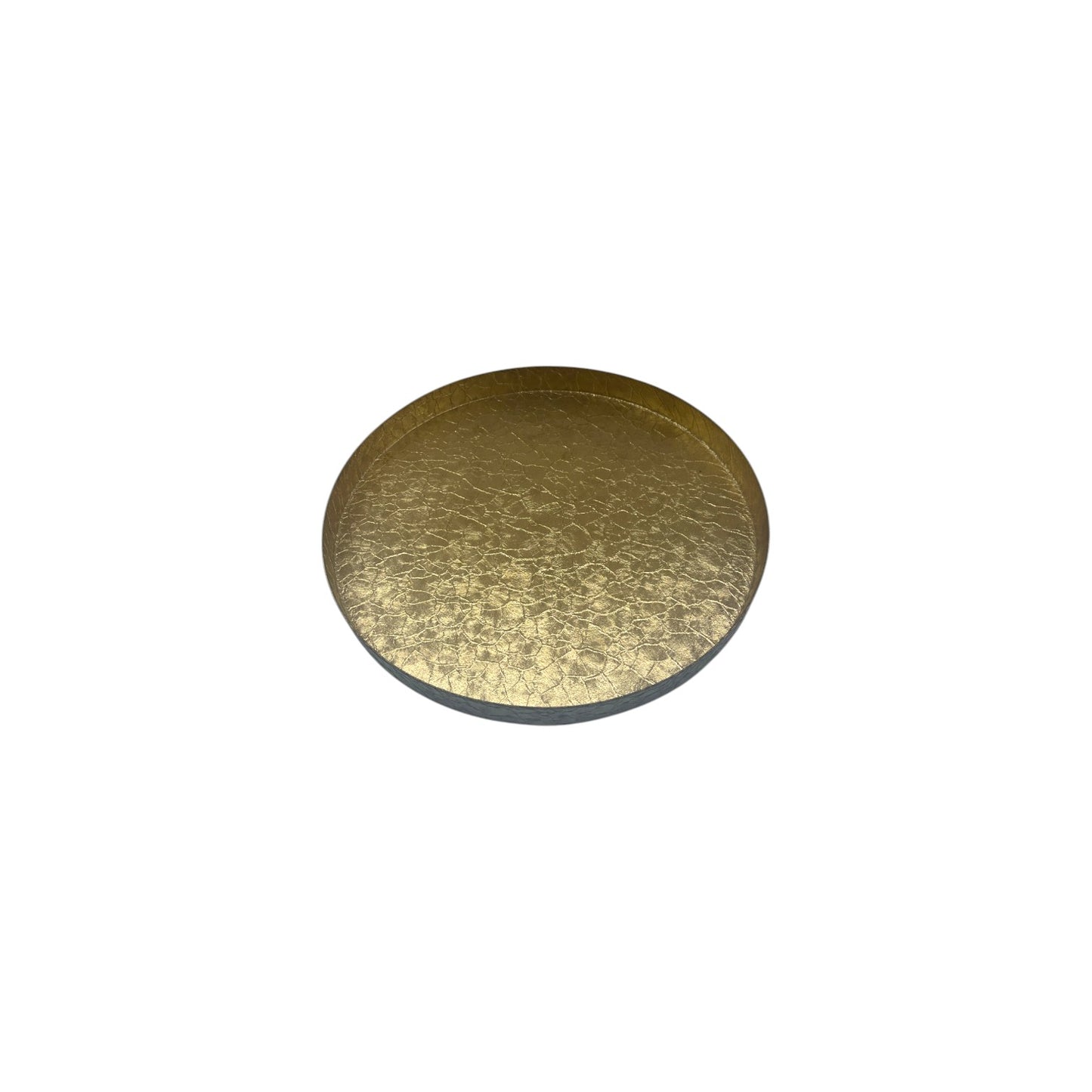 PLATE ANTIQUE METAL BROWN WITH GOLD