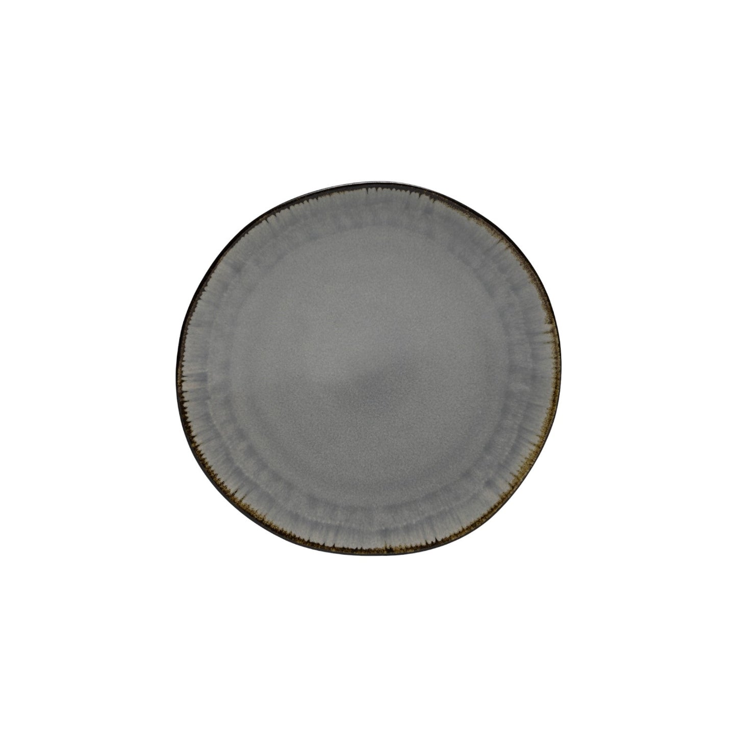 PLATE REACTIVE GLAZE GREY