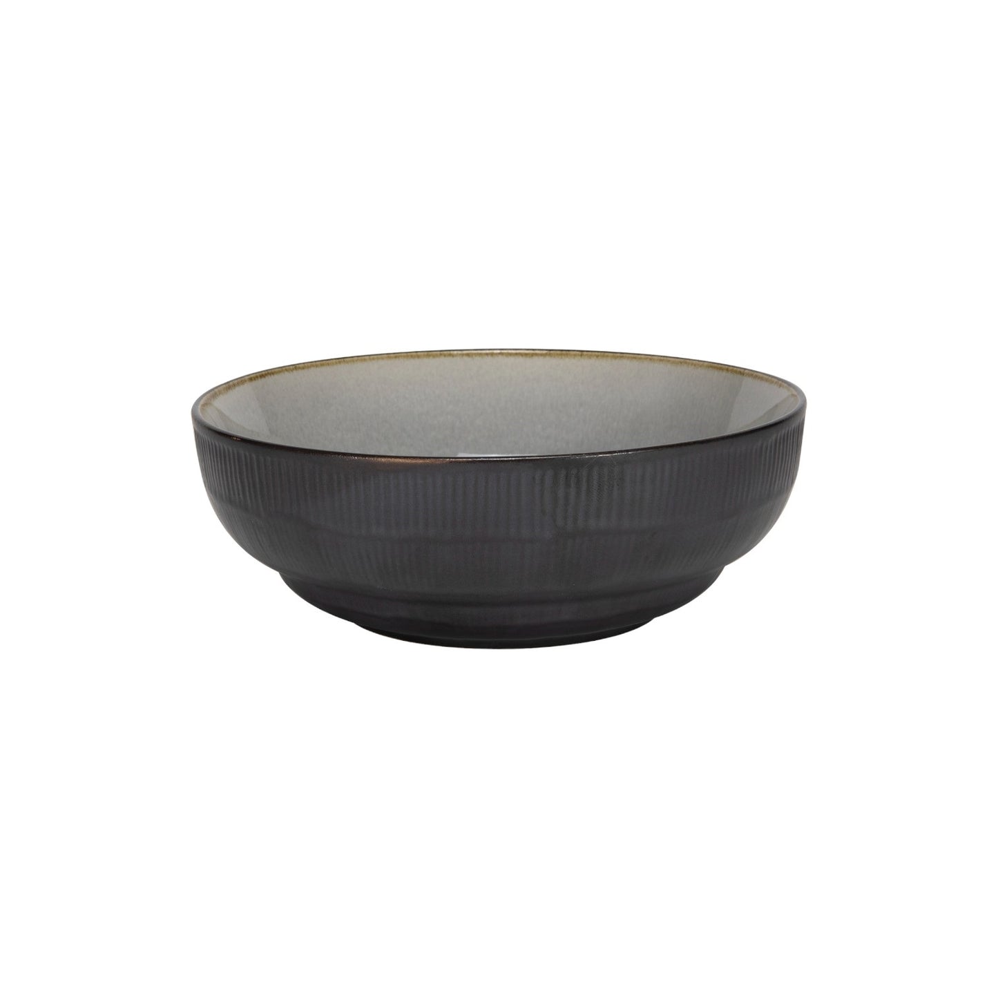 PLATE REACTIVE GLAZE GREY