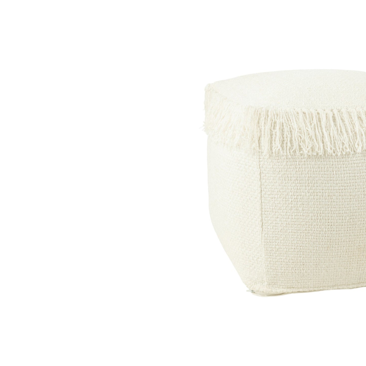POUF SQUARE VISCO WHITE