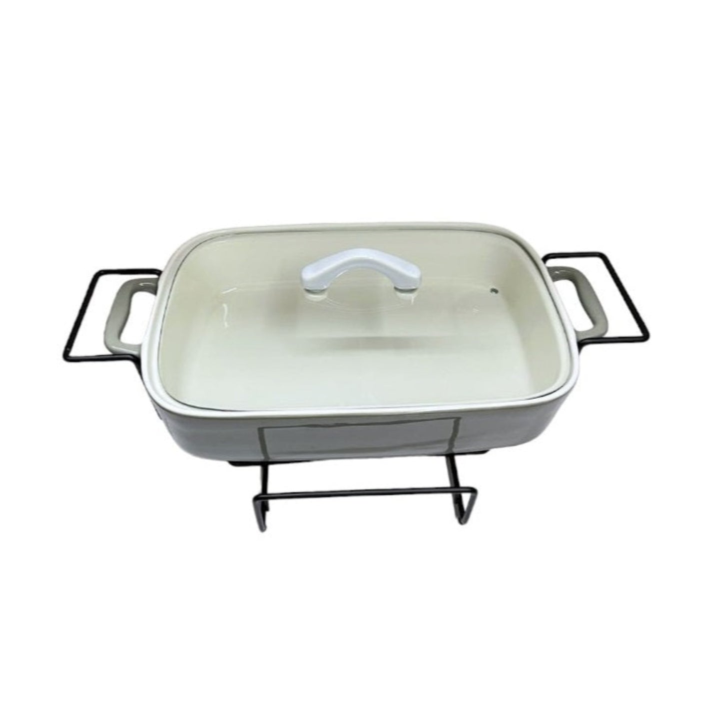 RECTANGLE CASSEROLE WARM GREY