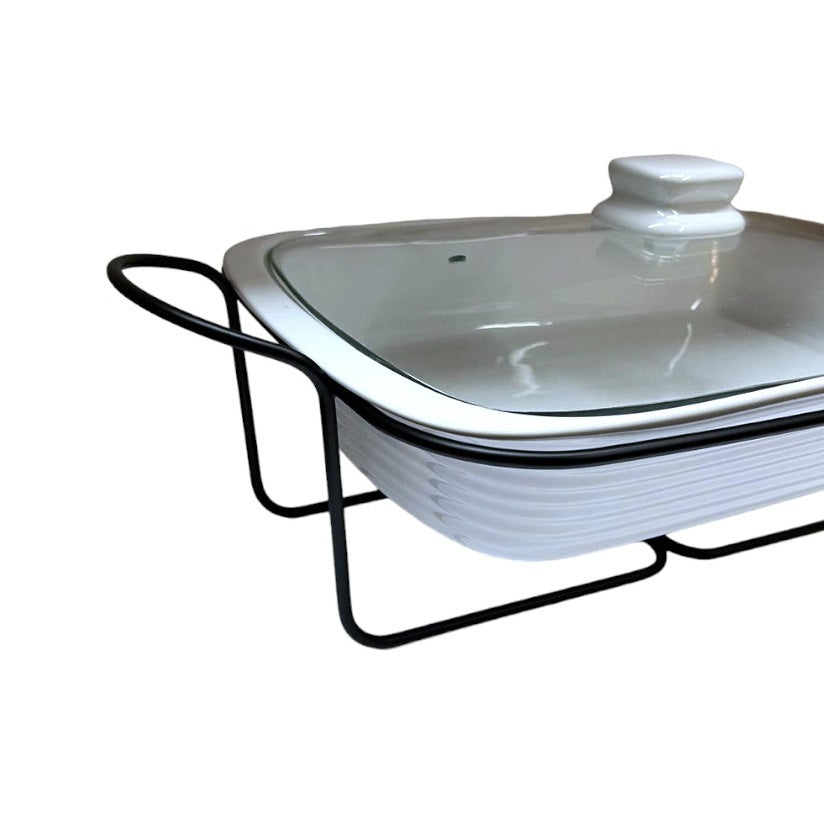 RECTANGLE CASSEROLE WARM WHITE