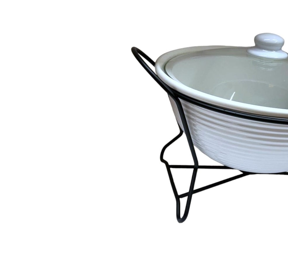 ROUND CASSEROLE WARM WHITE
