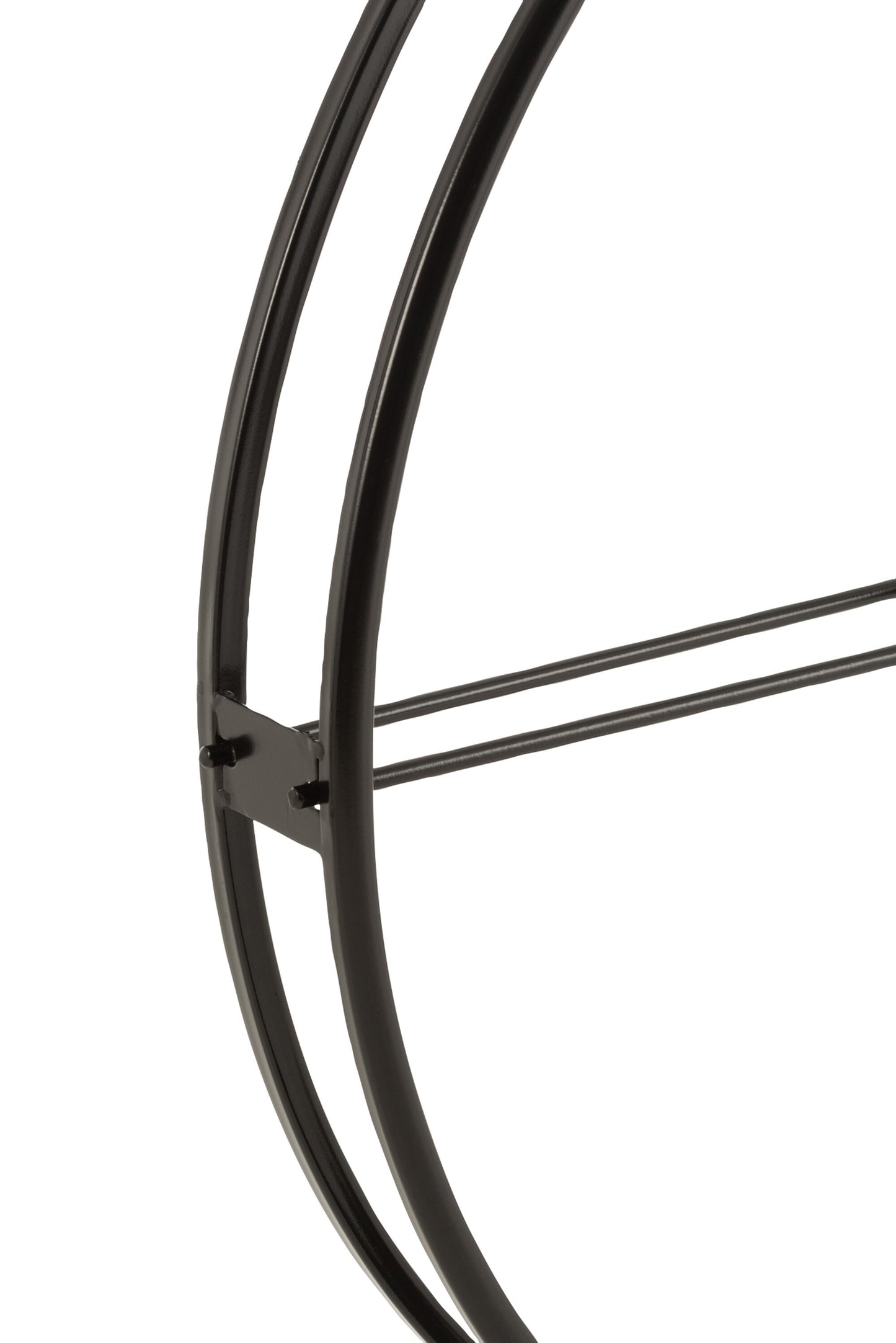 ROUND CLOCK METAL BLACK
