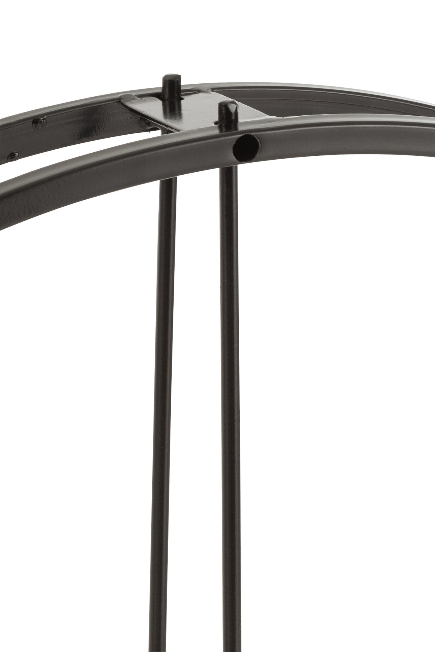 ROUND CLOCK METAL BLACK