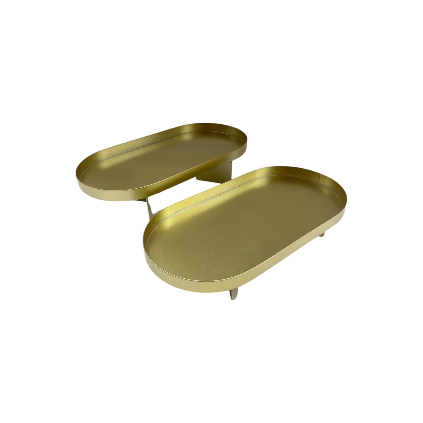S2 OVAL TRAY METAL GOLD