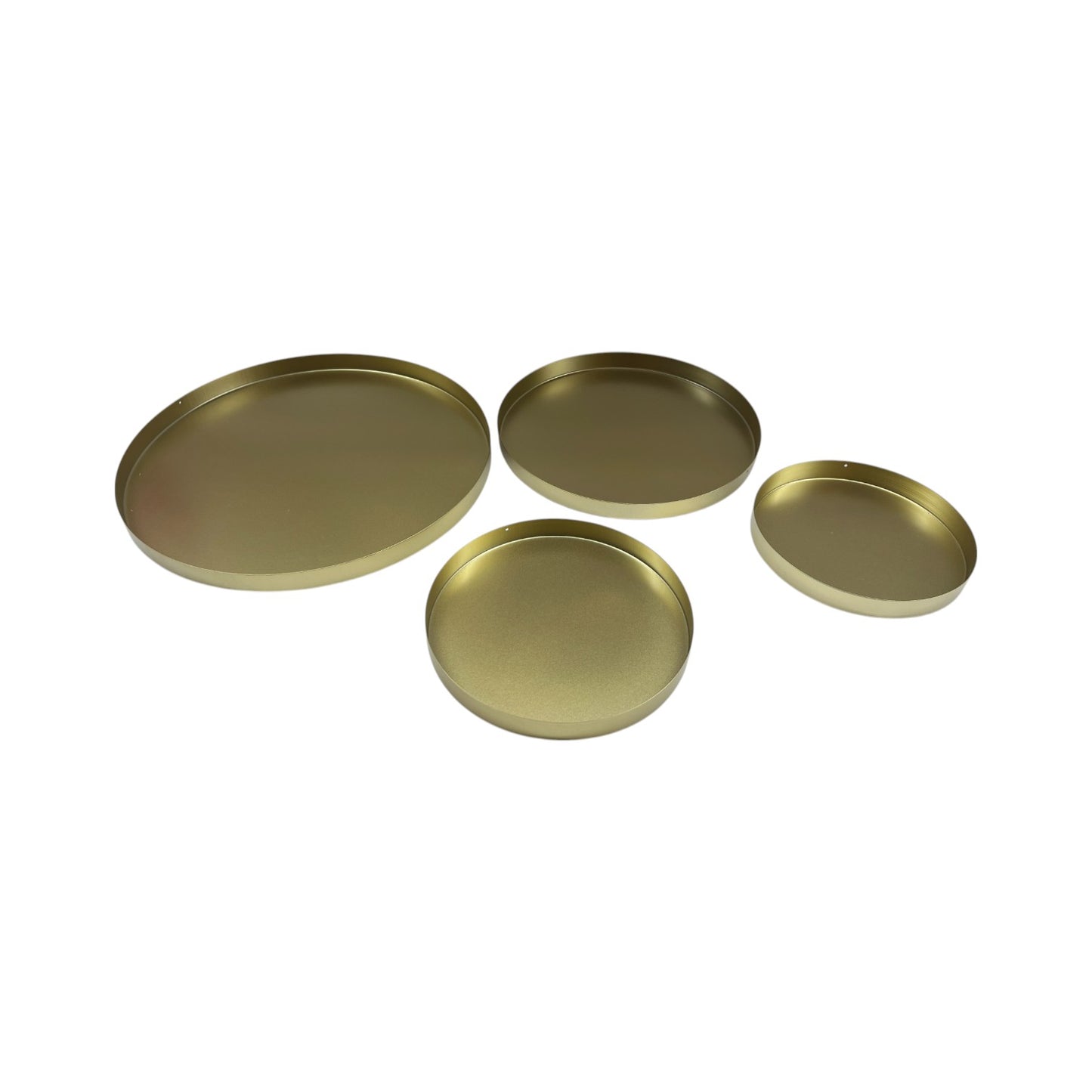 S4 ROUND TRAY METAL GOLD