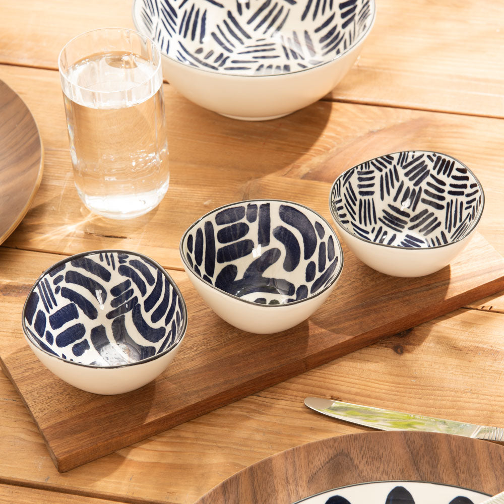 S4 SERVING BOWLS WITH TRAY MILOS
