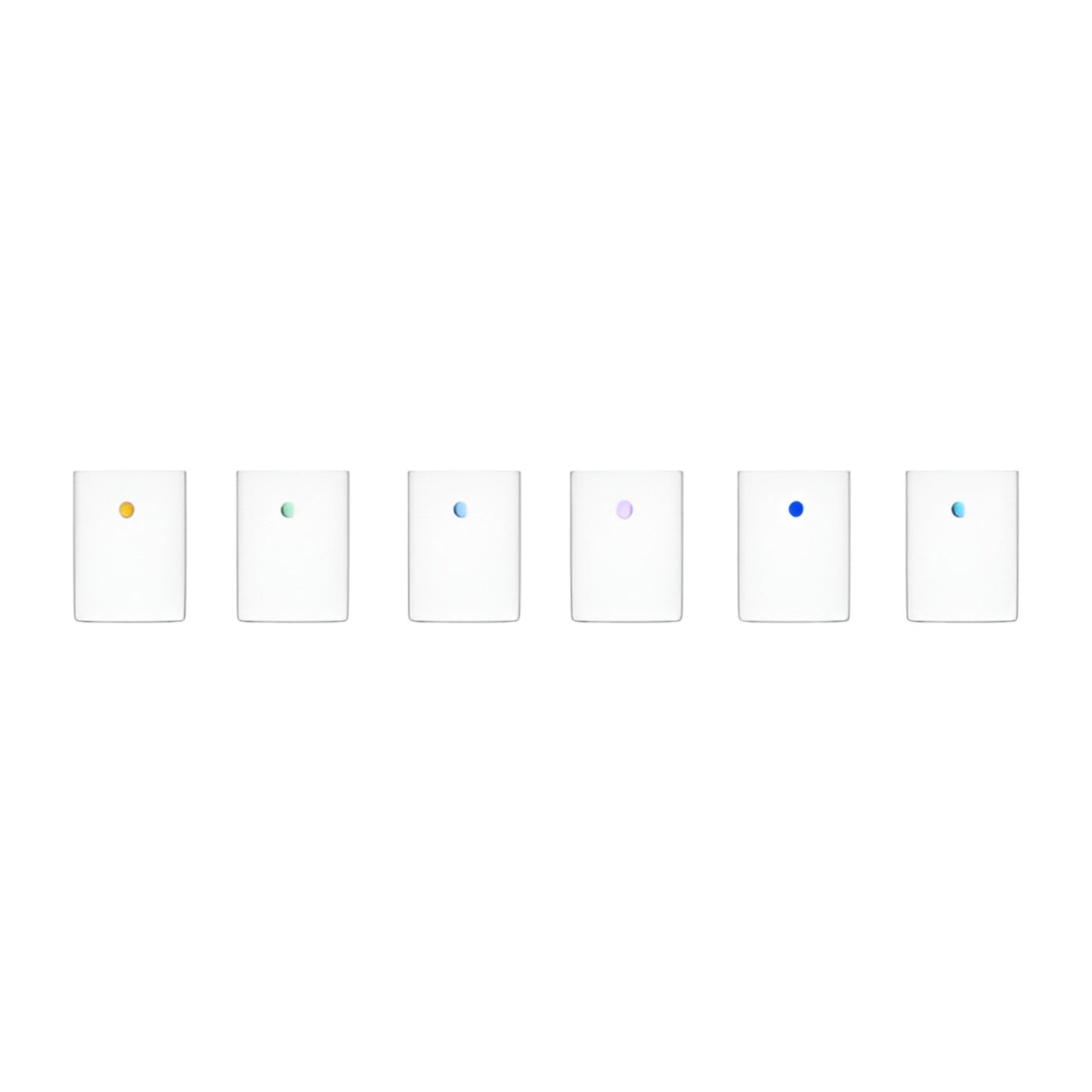 S6 CLEAR TUMBLERS DOTS