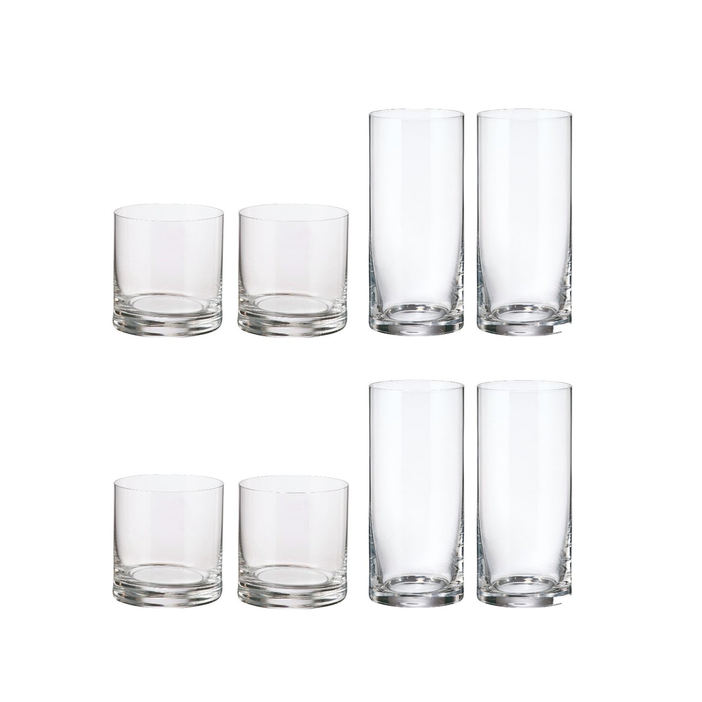 S8 BARWARE SHORT GLASS 410 ML X 4 LONG GLASS 470 ML X 4