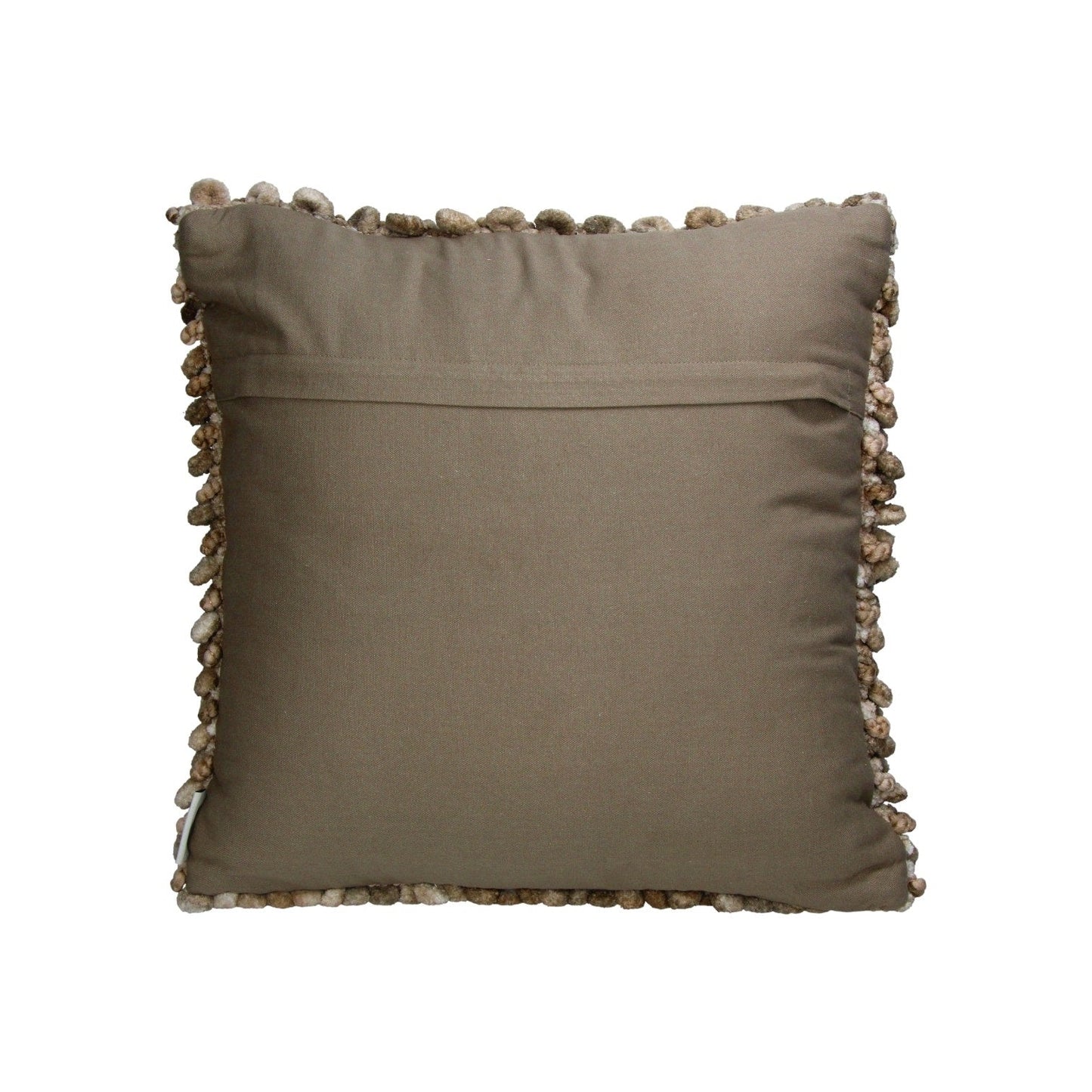 SQUARE CUSHION BROWN POLYESTER 45 X 45 CM