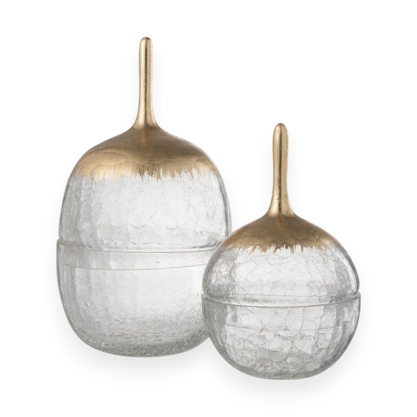 STORAGE JAR CRACKLE GLASS