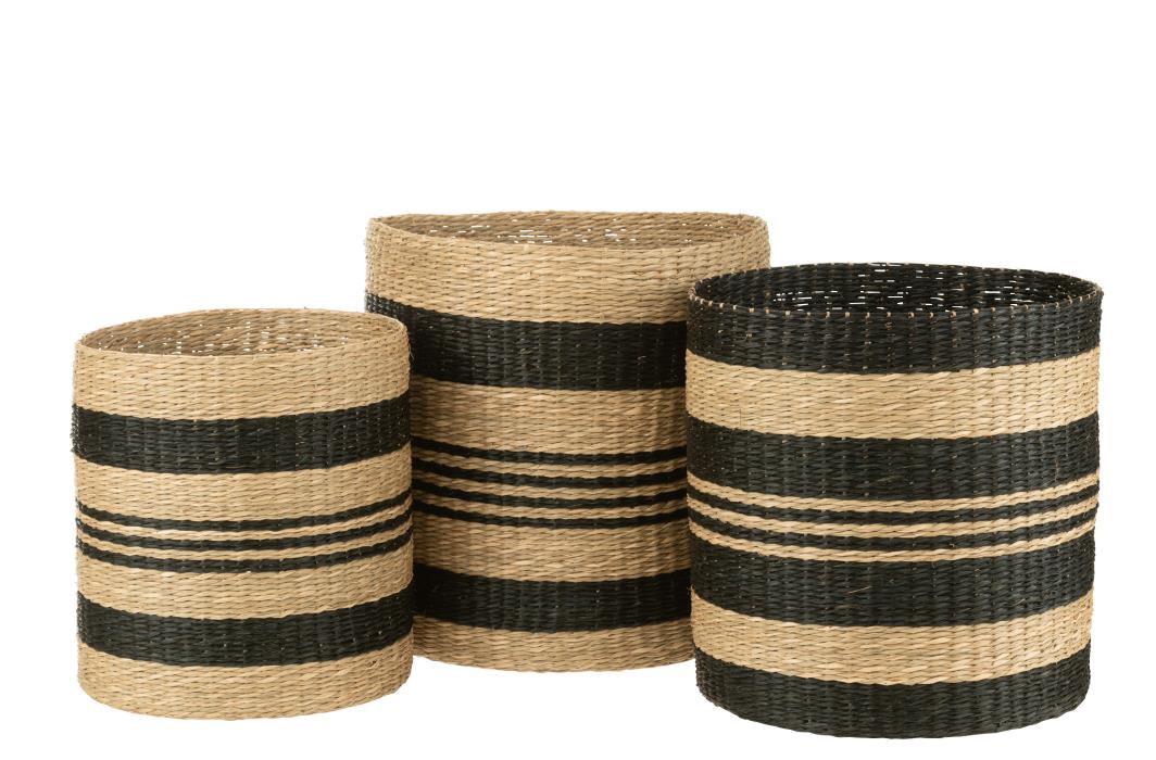 S3 STRIPED SEAGRASS BASKET