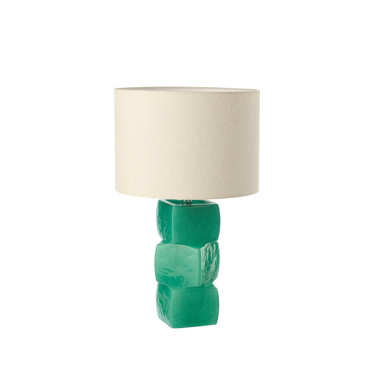 TABLE LAMP 3 CUBES GLASS GREEN
