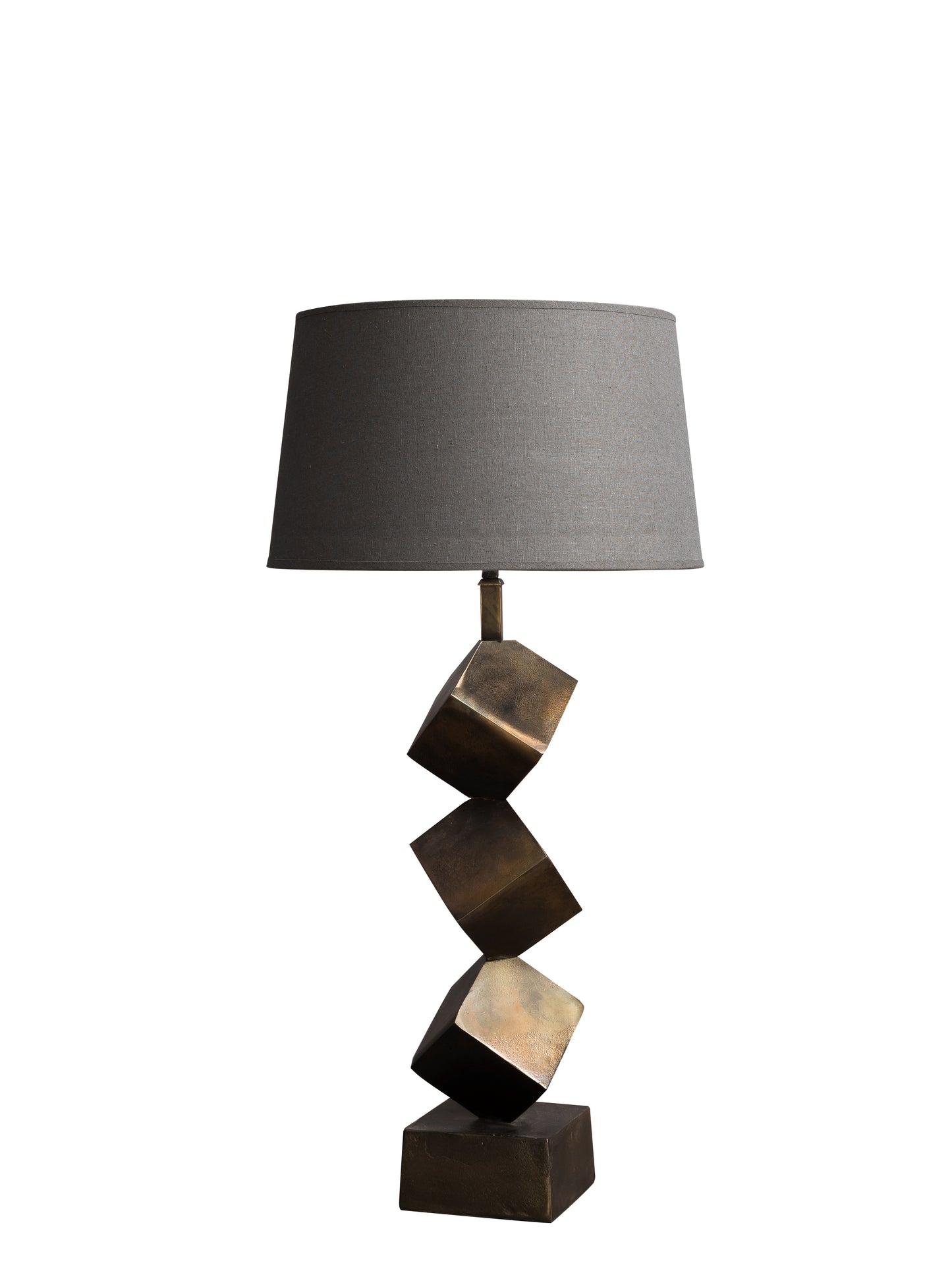 TABLE LAMP CUBIC WITH LAMPSHADE