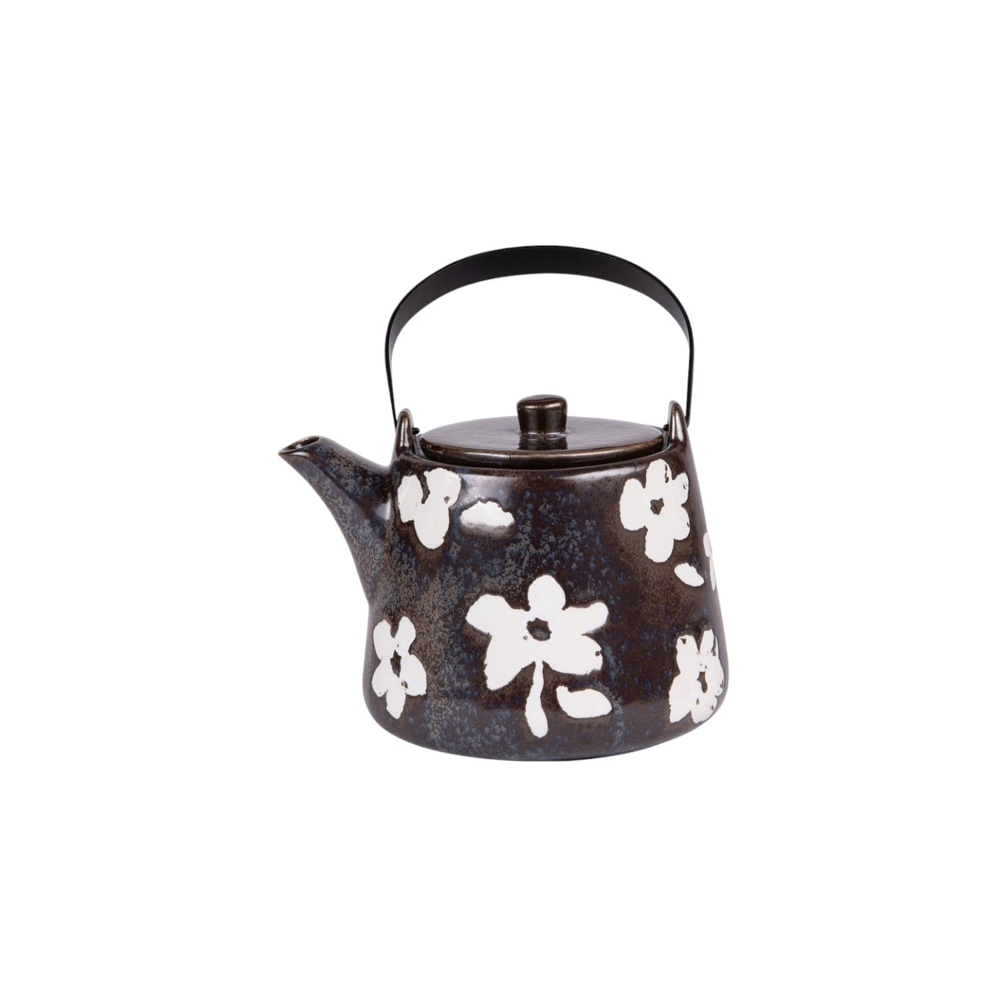 TEAPOT BLACK WITH FILTER SAKURA