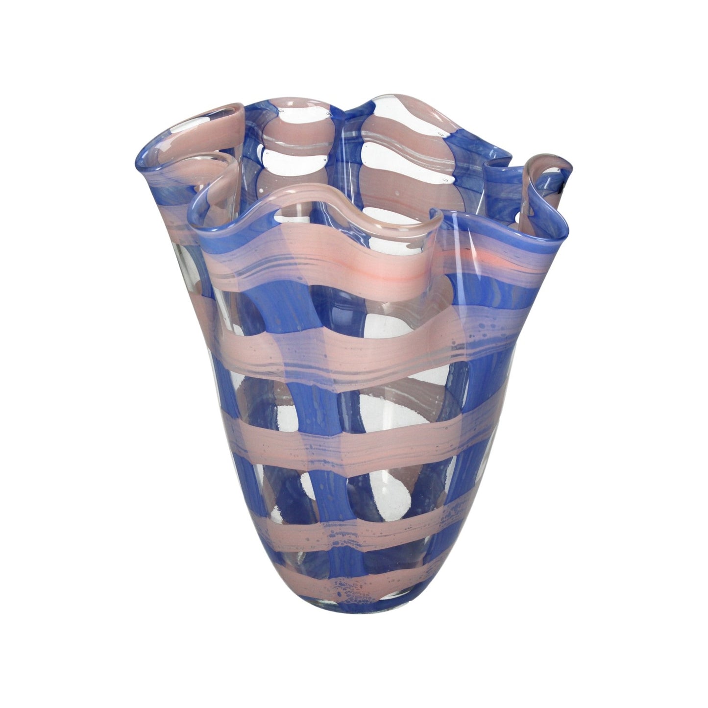TRANSPARENT BLUE VASE GLASS