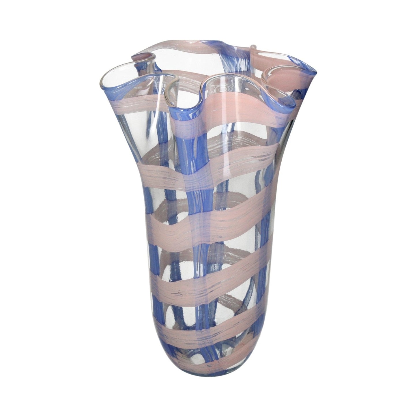 TRANSPARENT BLUE VASE GLASS