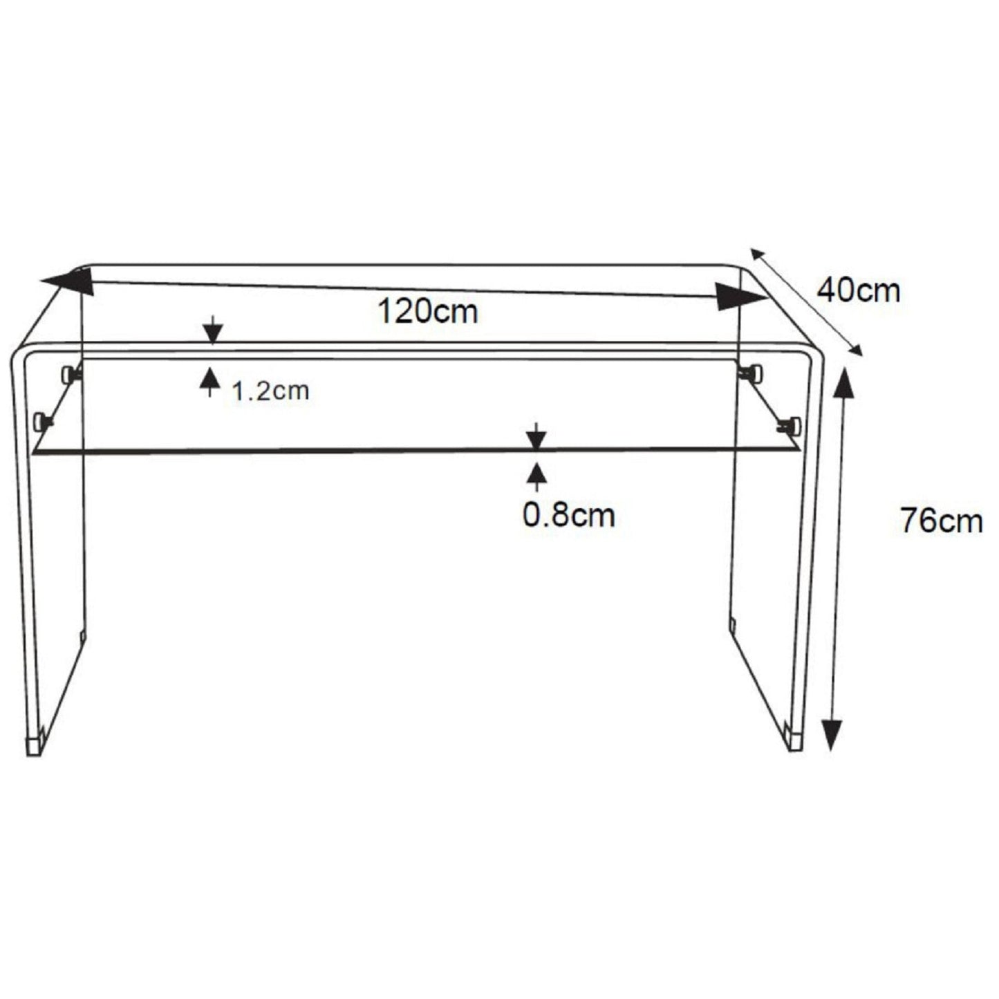 TRANSPARENT GLASS CONSOLE