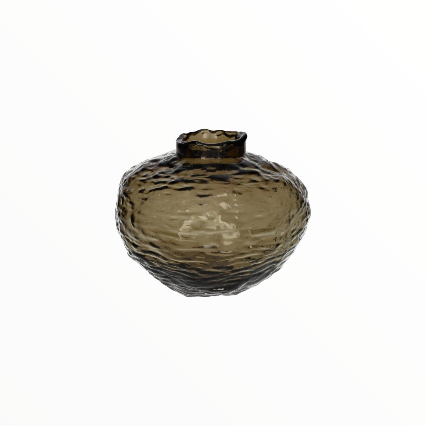 VASE BARKON H 15.5 CM TAUPE