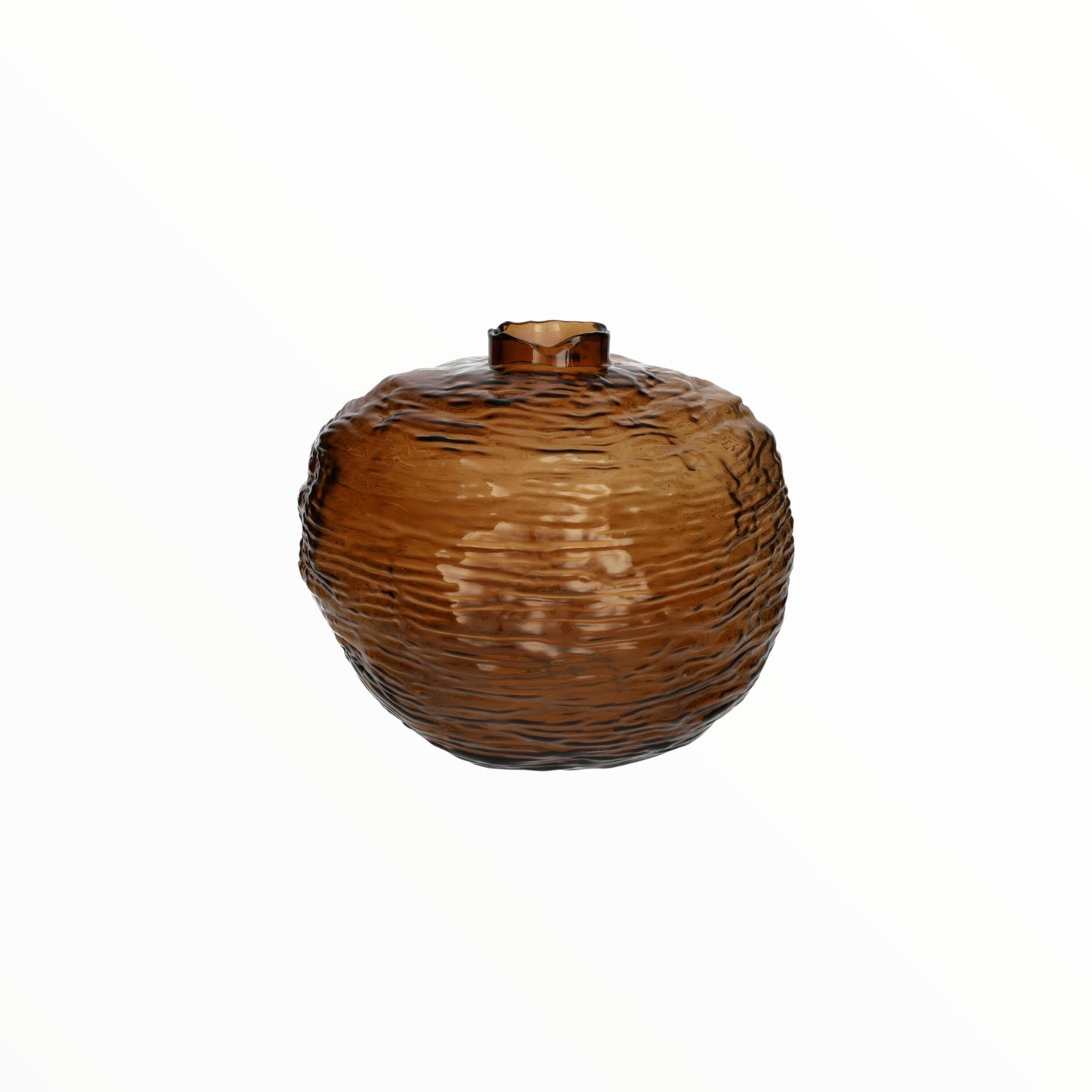 VASE BARKON H 24 CM BROWN