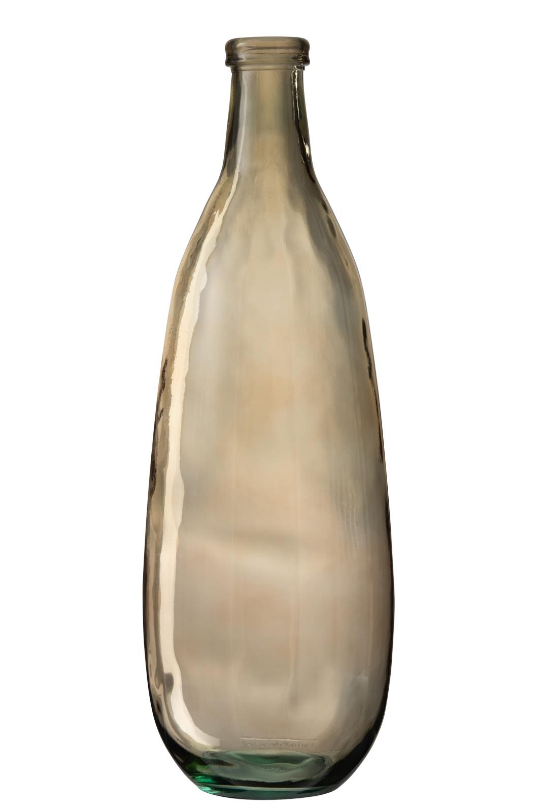 VASE BOTTLE GLASS LIGHT BROWN