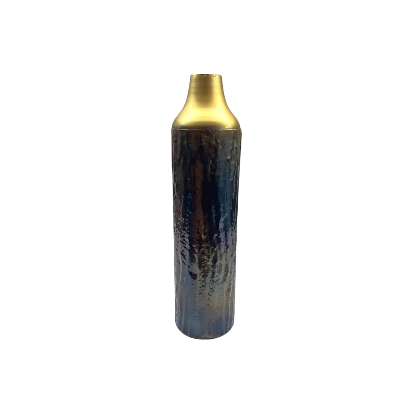 VASE MOTTLED HAM METAL
