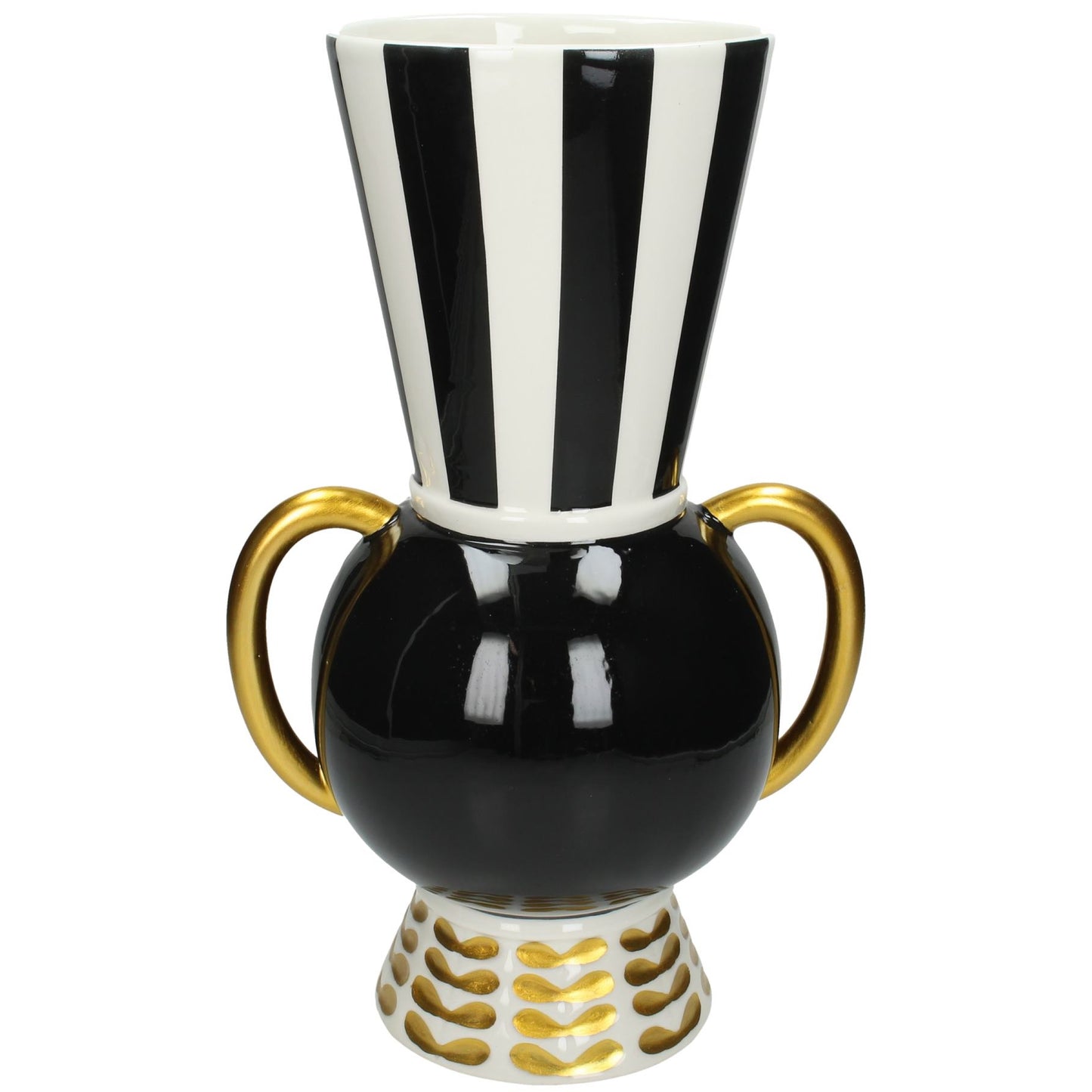 VASE STRIPES BLACK AND WHITE