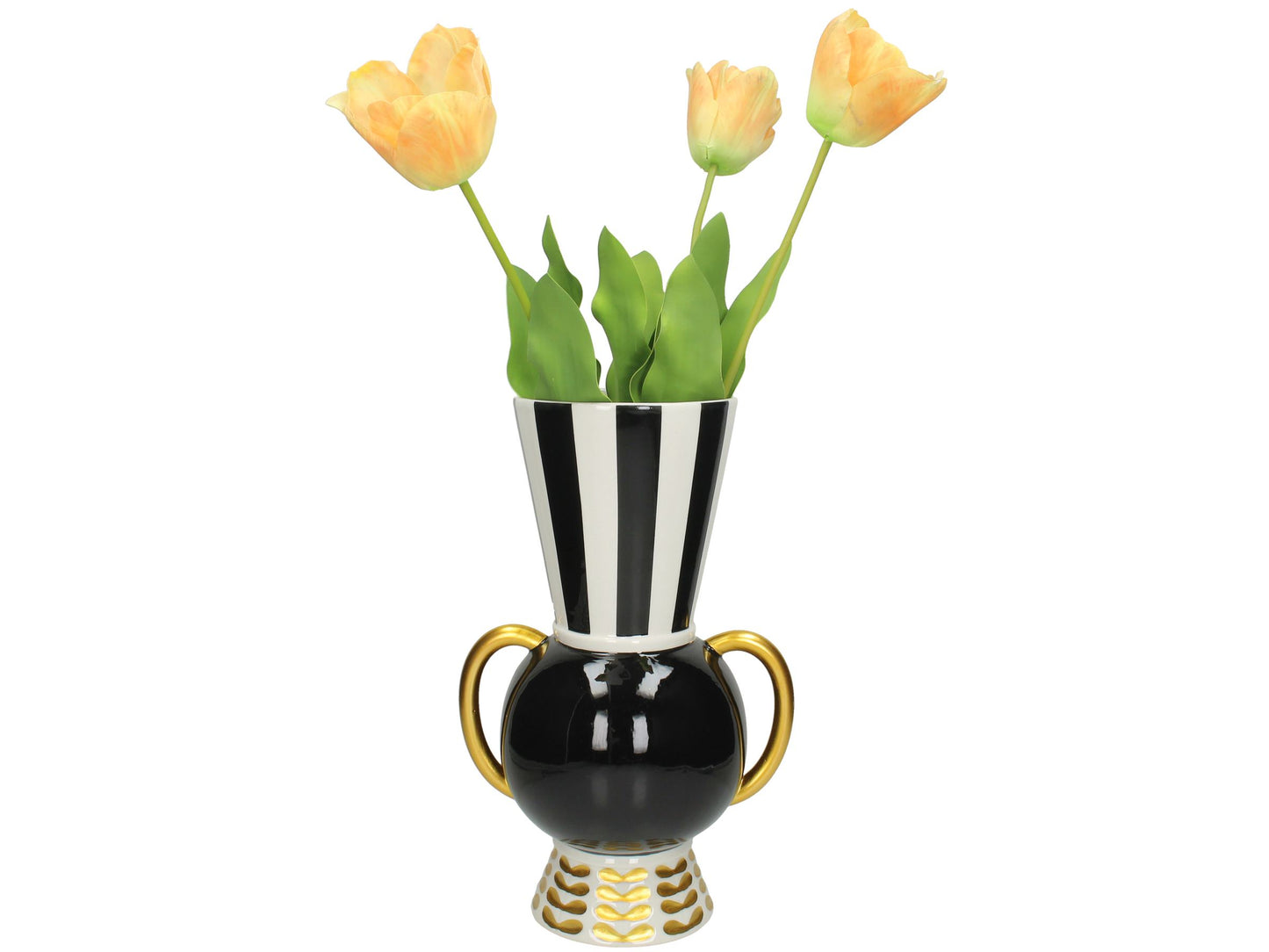 VASE STRIPES BLACK AND WHITE