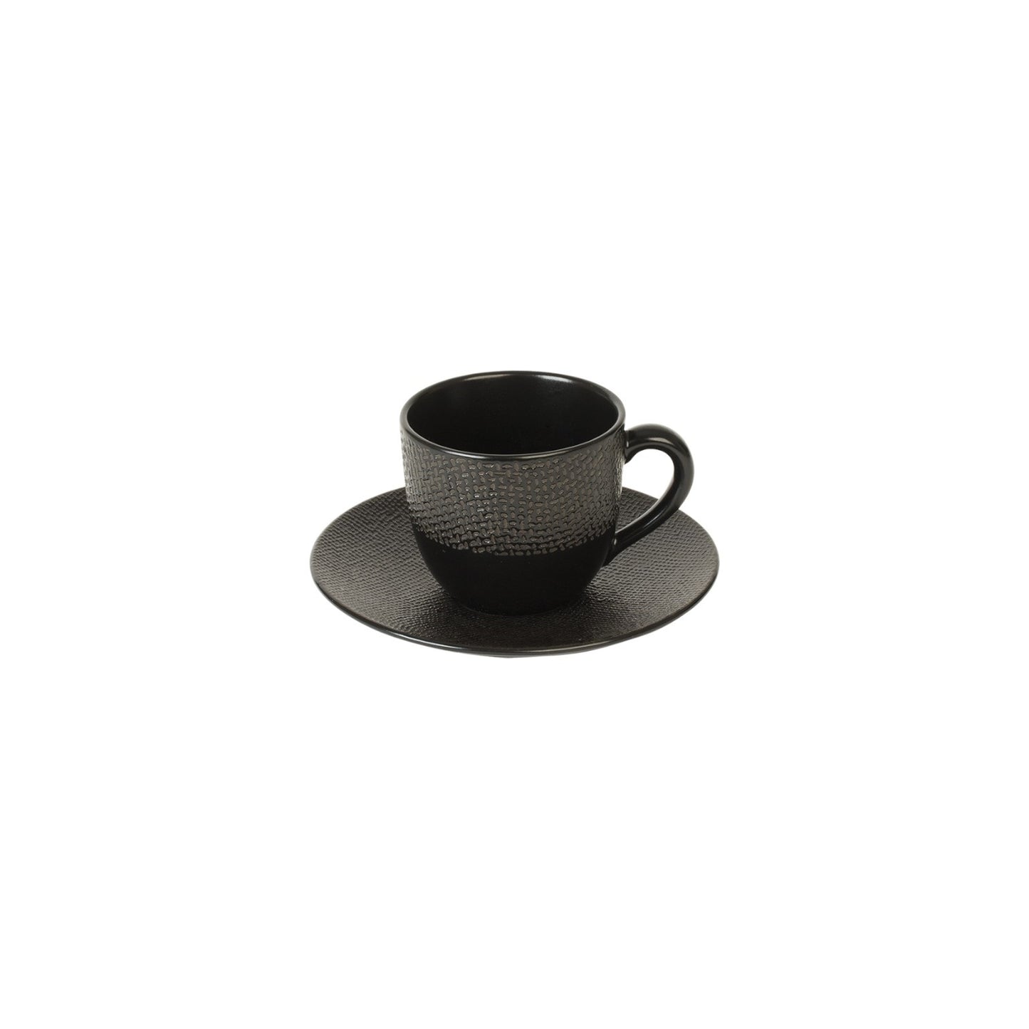 VESUVIO COFFEE CUP AND SAUCER BLACK 12 CL