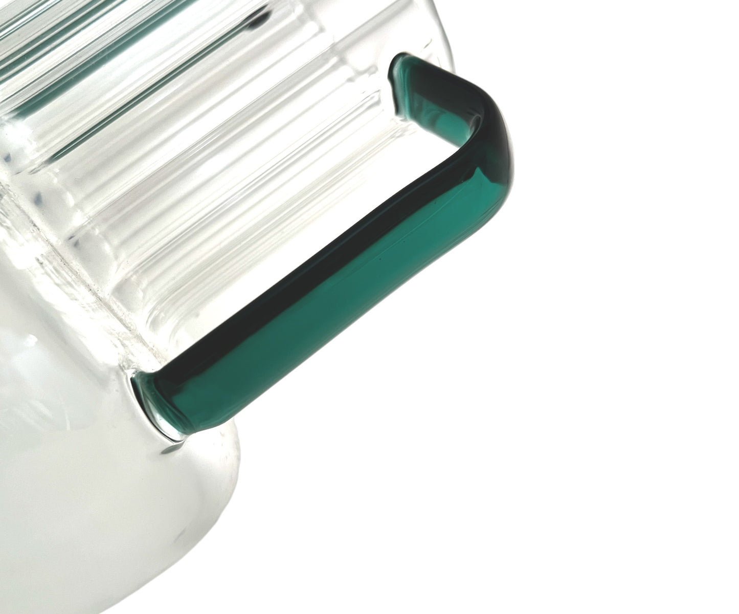 VINTAGE EMERALD HANDLES VASE
