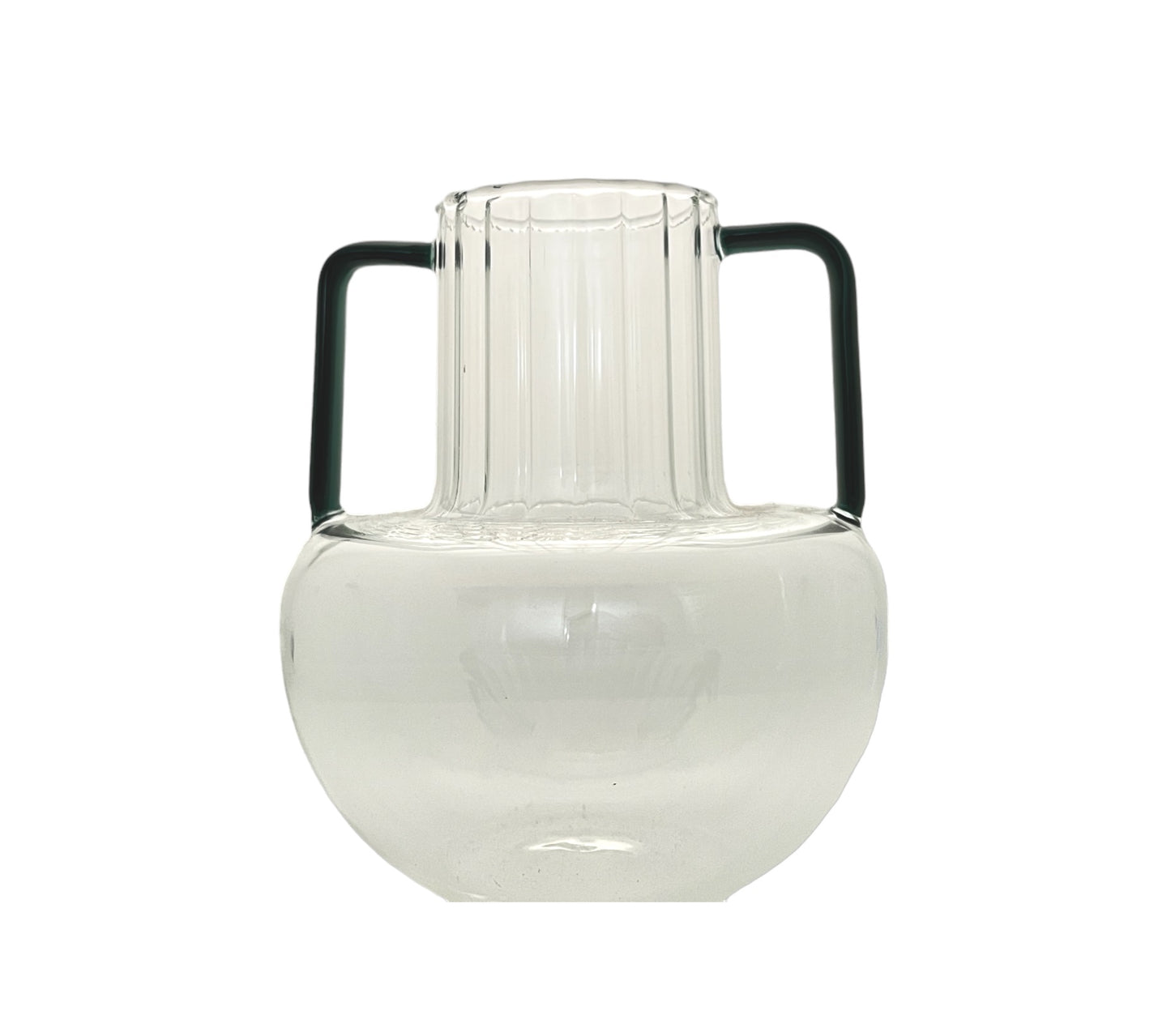 VINTAGE EMERALD HANDLES VASE