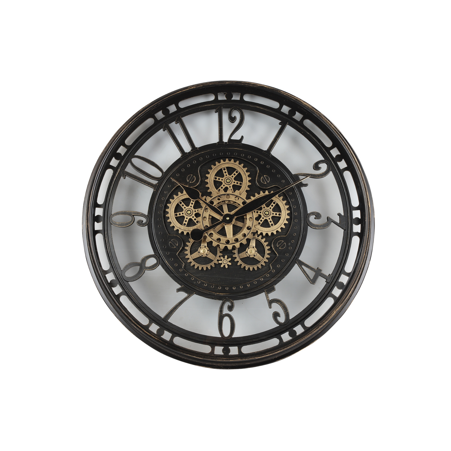 WALL CLOCK NORRIS ROUND BLACK