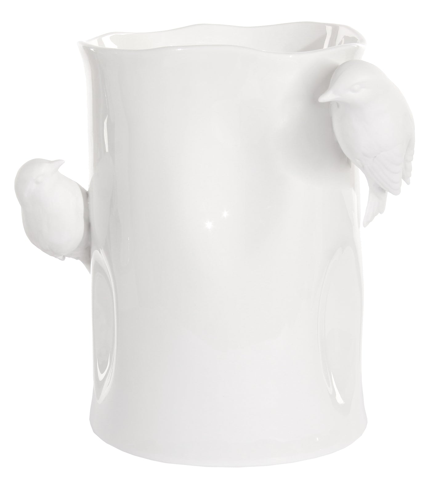 WHITE BIRDS VASE