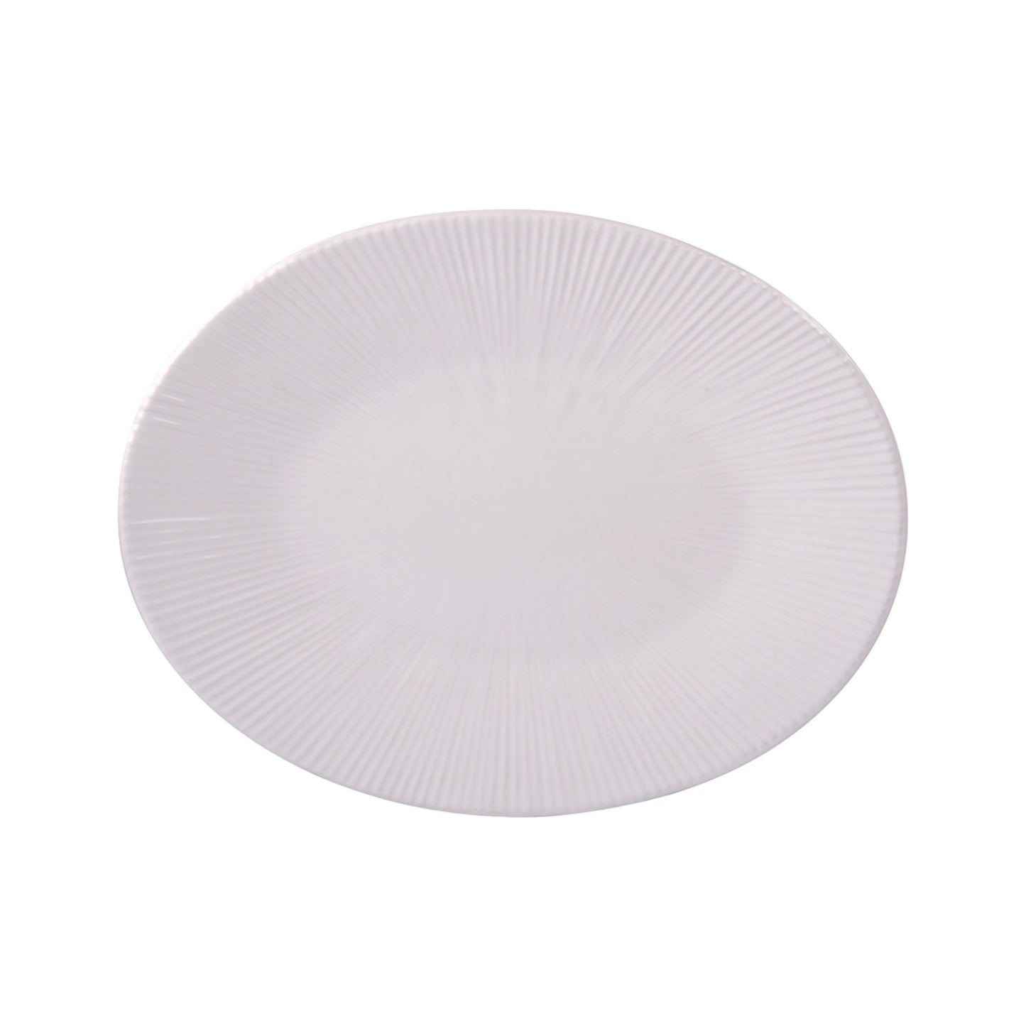 WHITE BOHEM OVAL DISH 41.5 X 32 CM