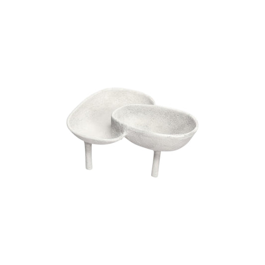 2 PORTION DISH WHITE