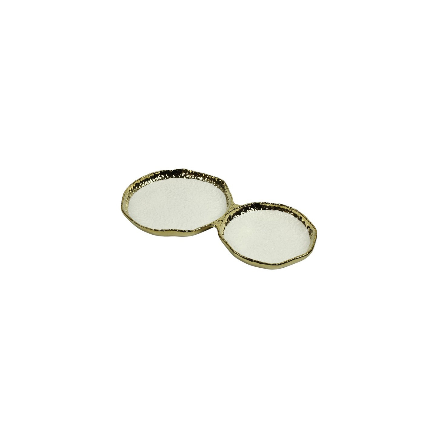 2 SERVING BOWL VERE WHITE AND GOLD