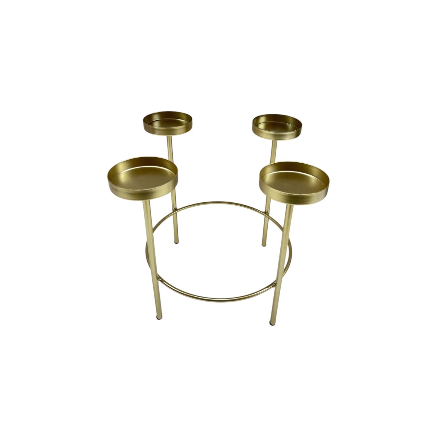 4 RING CANDLE HOLDER HIGH GOLD