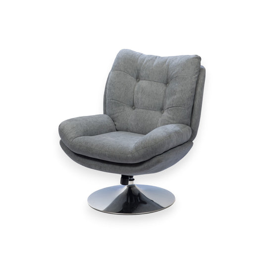 ARMCHAIR MAGNUM CHROME GREY