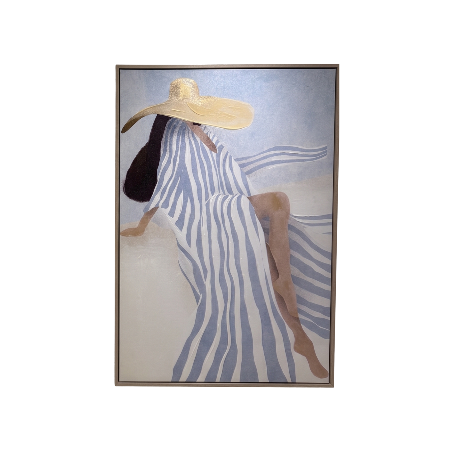 ARTWORK LADY SITTING BLUE