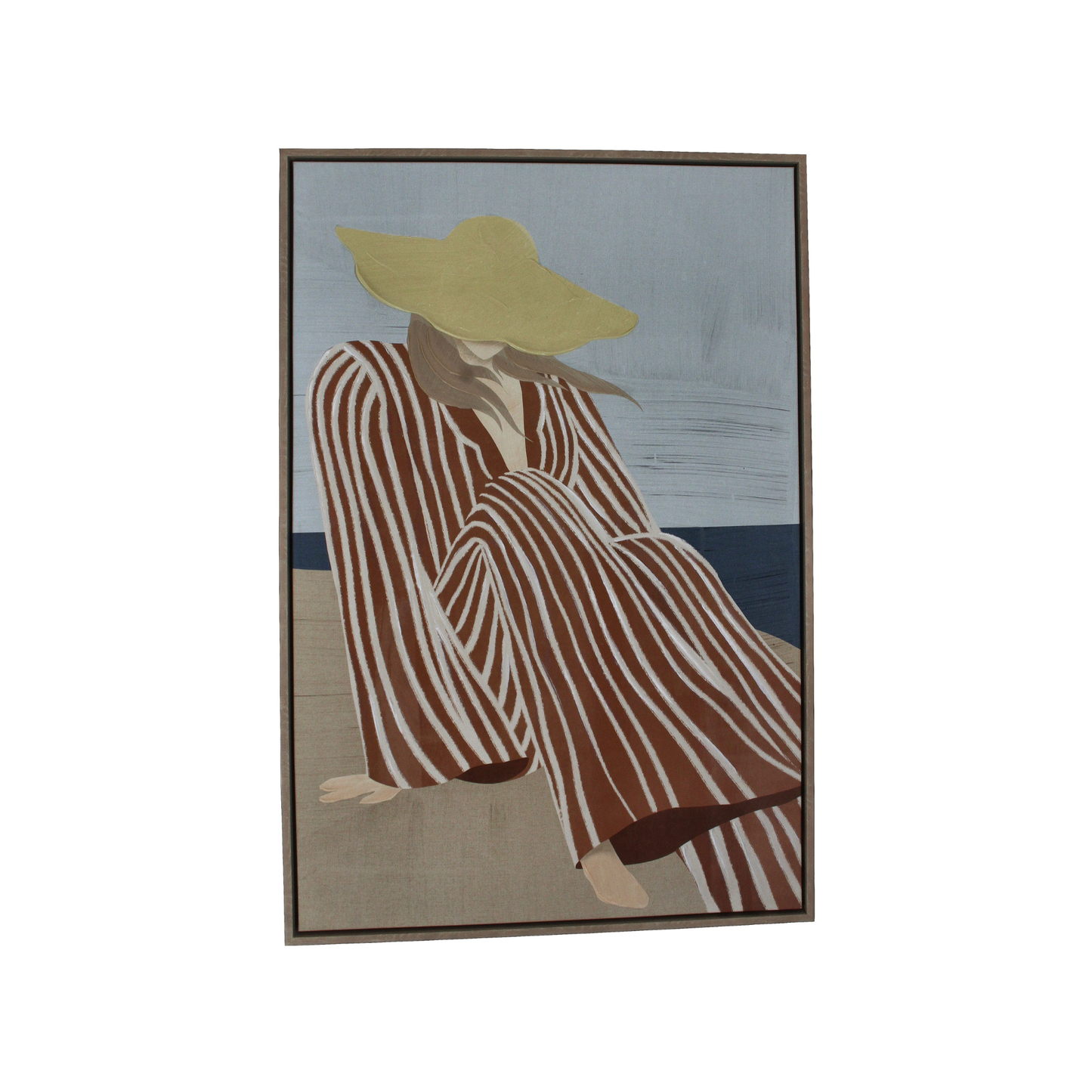 ARTWORK LADY SITTING CAMEL