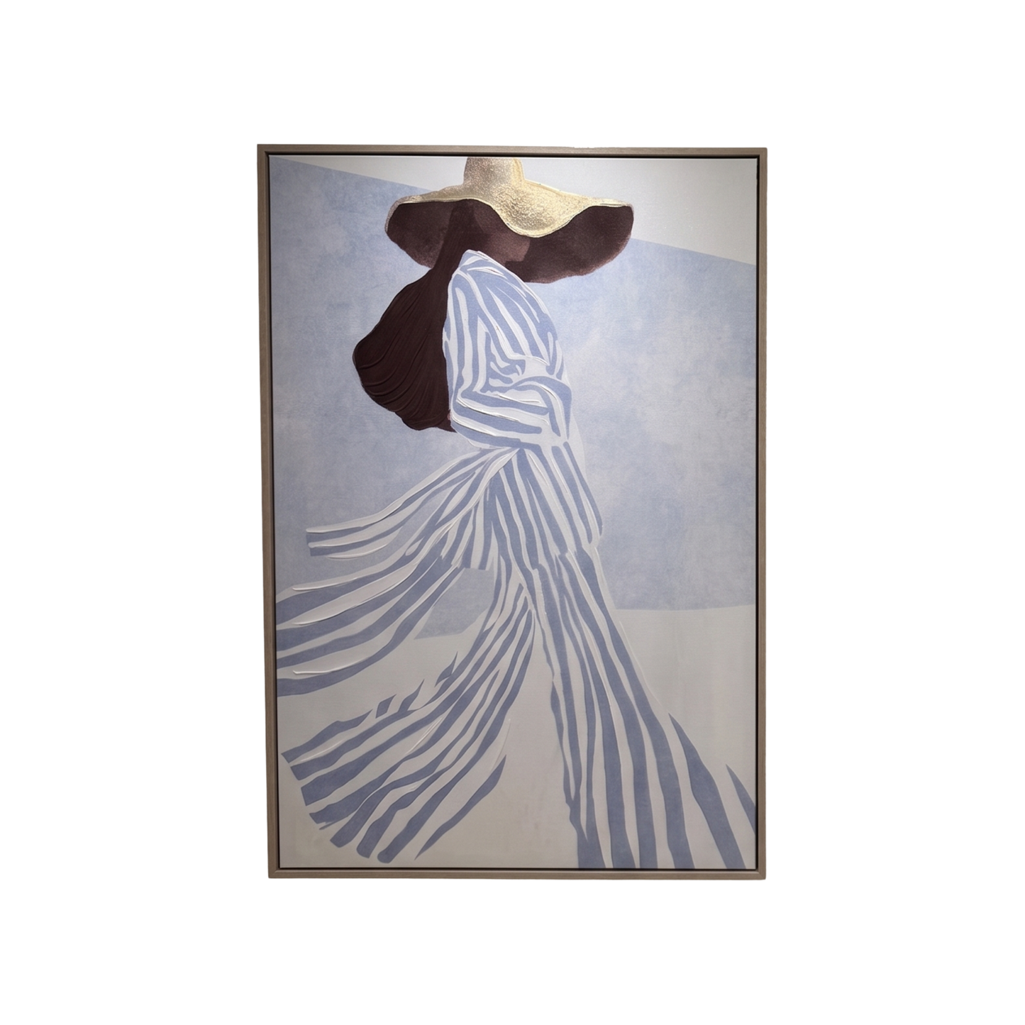 ARTWORK LADY WALKING BLUE