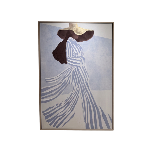 ARTWORK LADY WALKING BLUE