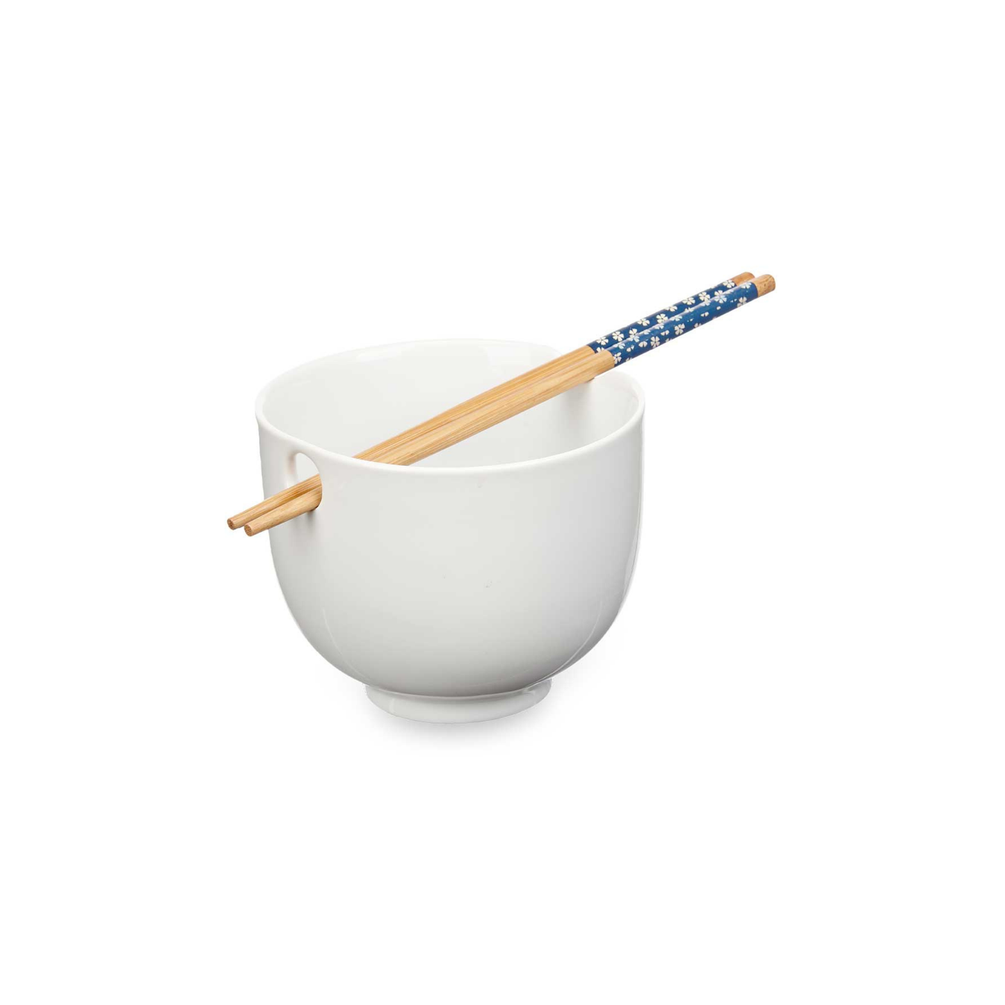 ASIAN BOWL PORCELAIN WITH BAMBOO CHOPSTICK