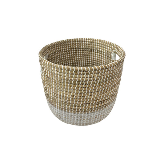BASKET ROUND WITH CUTOUT HANDLES