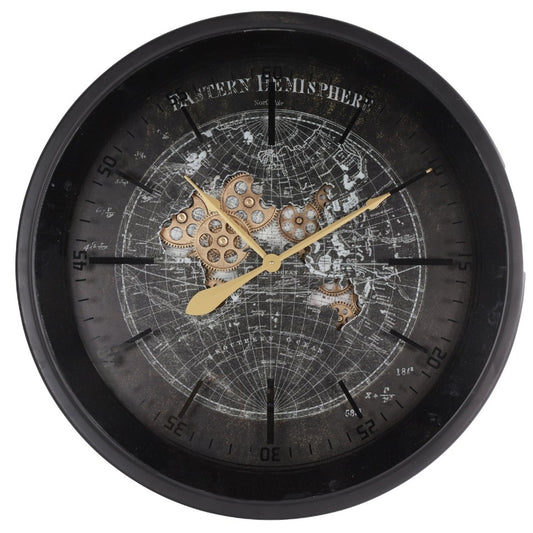 BERKSHIRE ROUND CLOCK BLACK